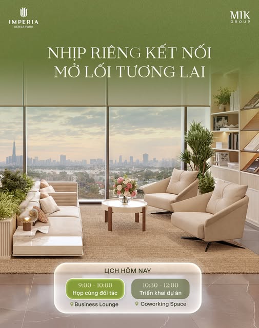 Business Lounge Imperia Sensa Park: không gian gặp gỡ đối tác