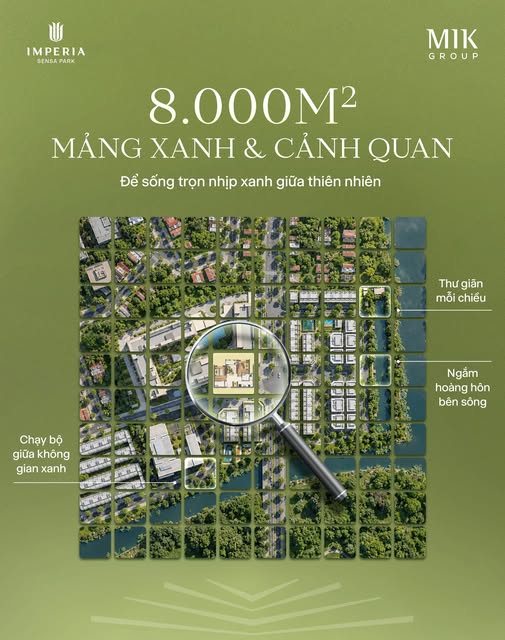 Không gian xanh Imperia Sensa Park: 8.000m² để sống chậm mỗi ngày