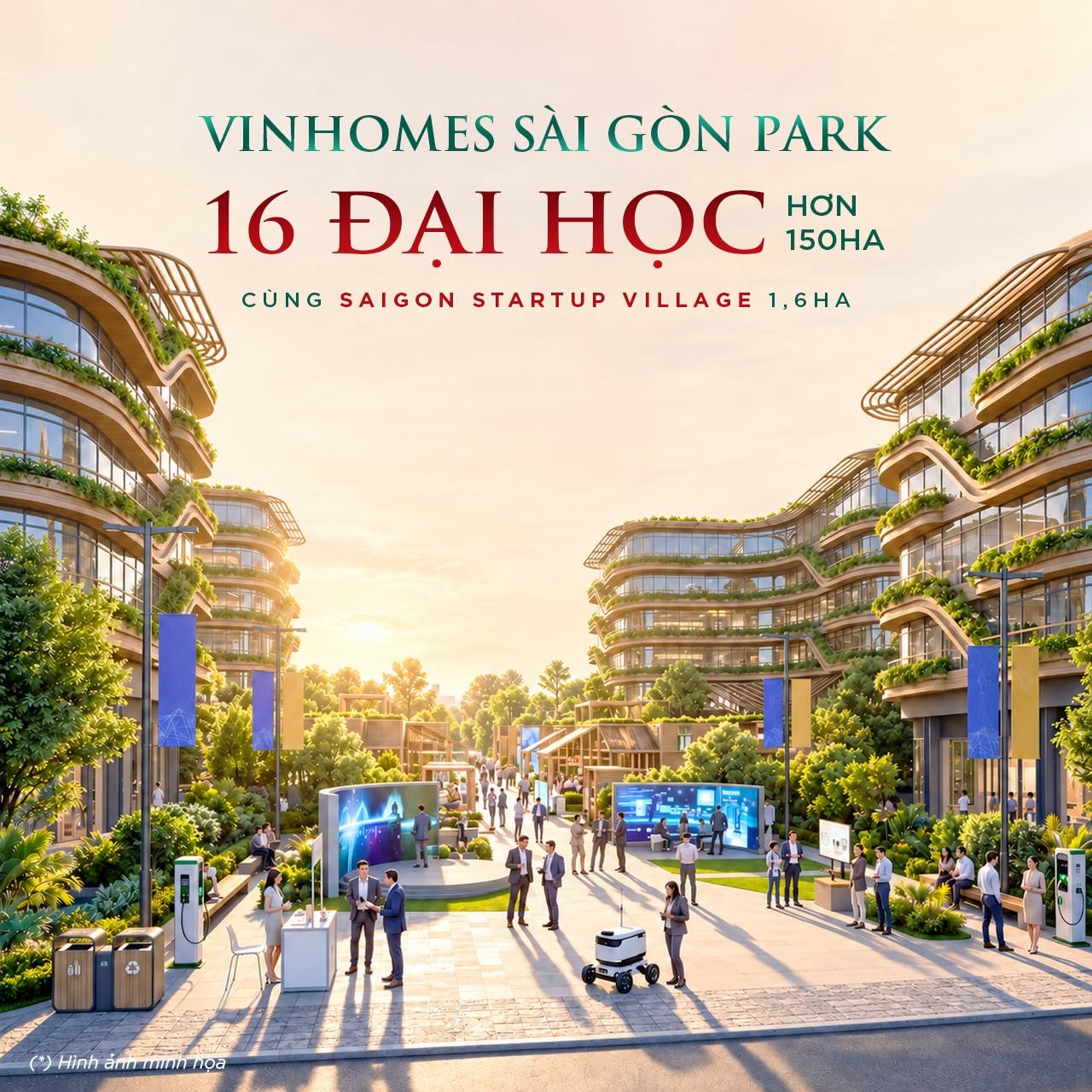 Đô thị đại học Vinhomes Saigon Park: 135.000 cư dân, 60.000 sinh viên