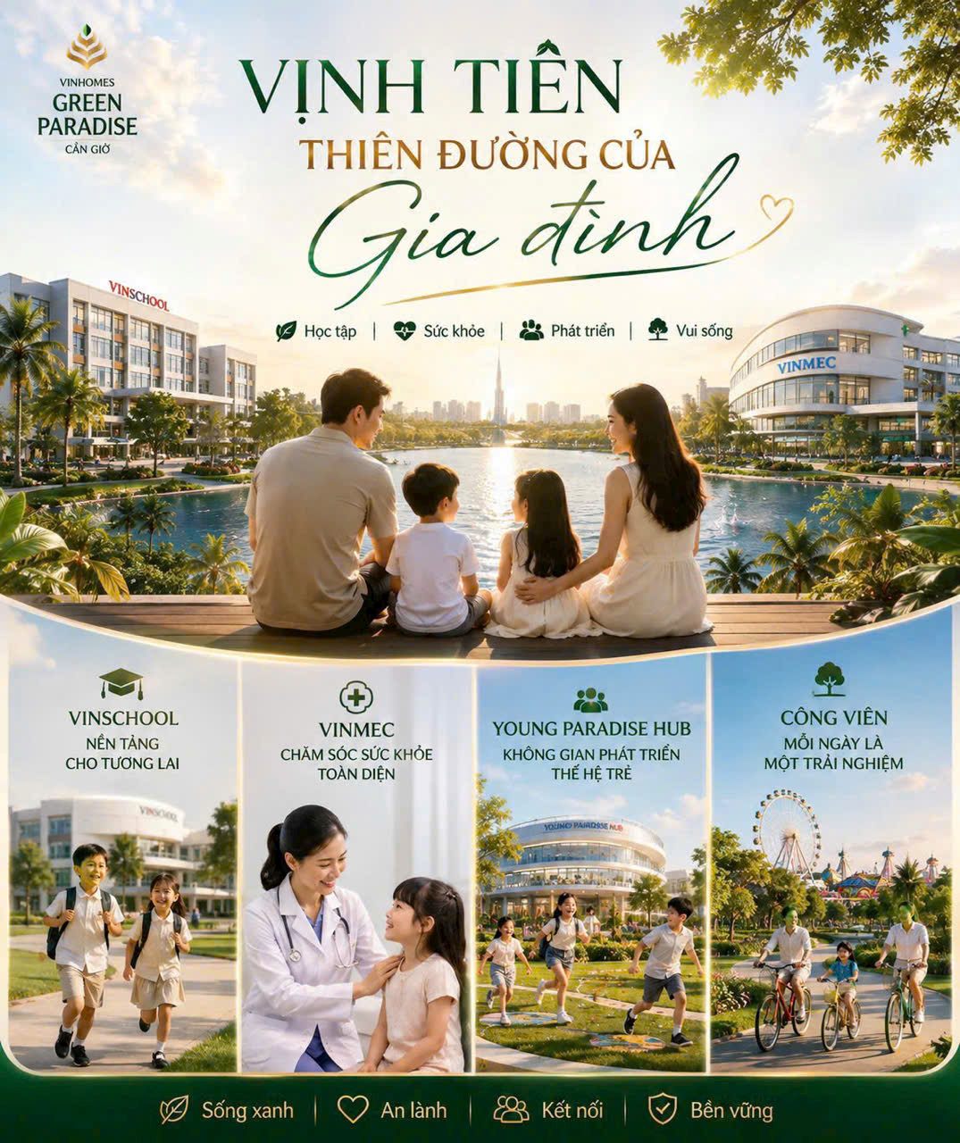 Vịnh Tiên – Thiên đường của gia đình: Vinschool, Vinmec, Young Paradise Hub và hệ thống công viên