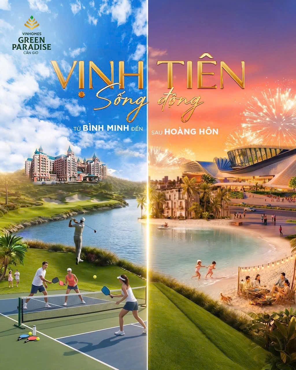 Vịnh Tiên – Nhịp sống biển từ bình minh đến hoàng hôn tại Vinhomes Green Paradise