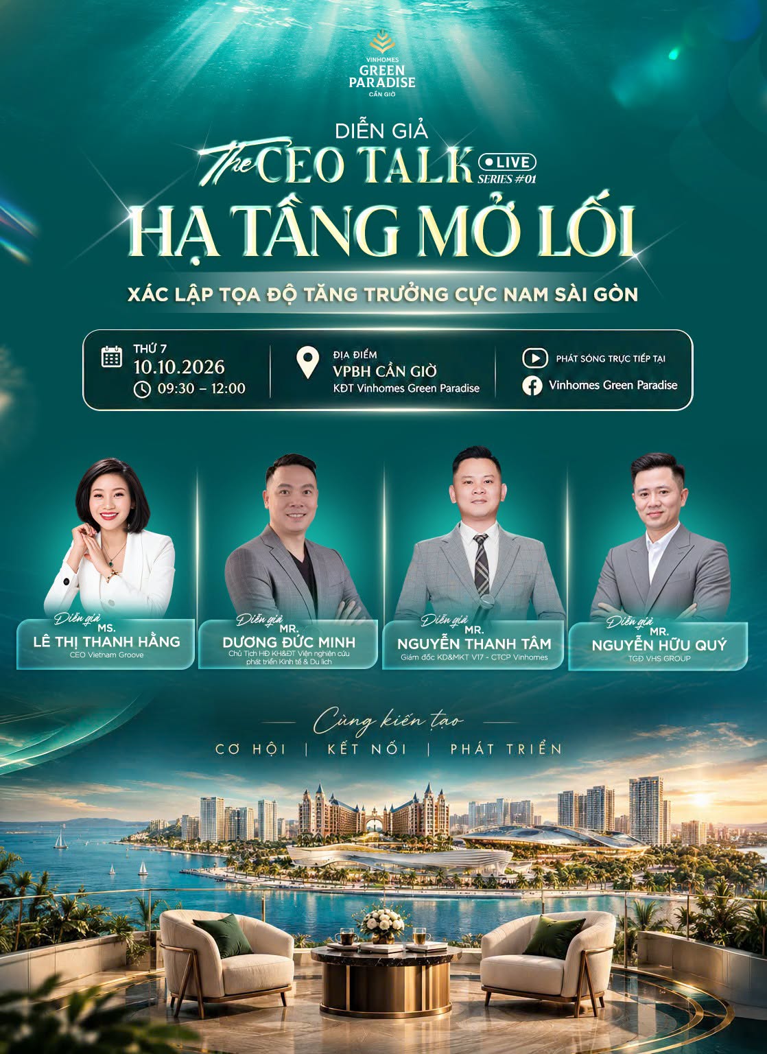 The CEO Talk #01: hạ tầng mở lối cho Vinhomes Green Paradise