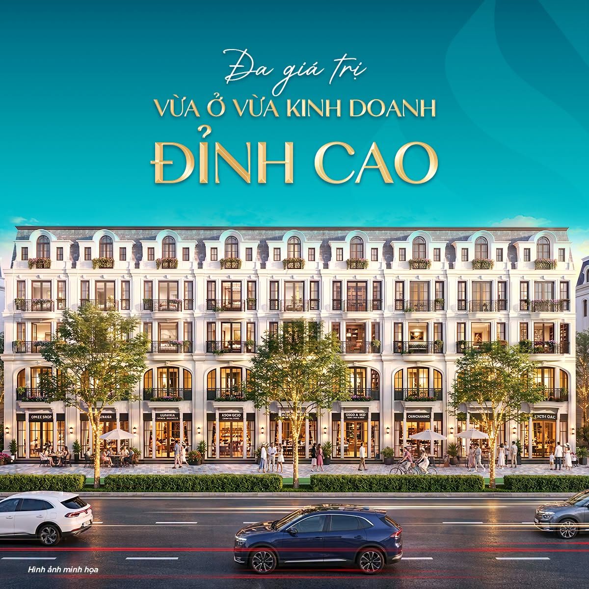 Nhà phố Vịnh Tiên vừa ở vừa kinh doanh – Vinhomes Green Paradise