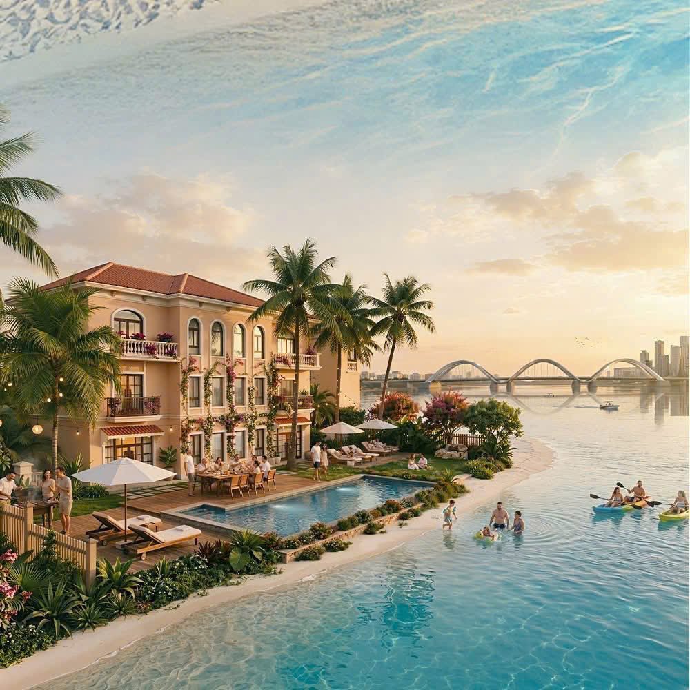Chèo kayak trên biển hồ tại Vịnh Tiên