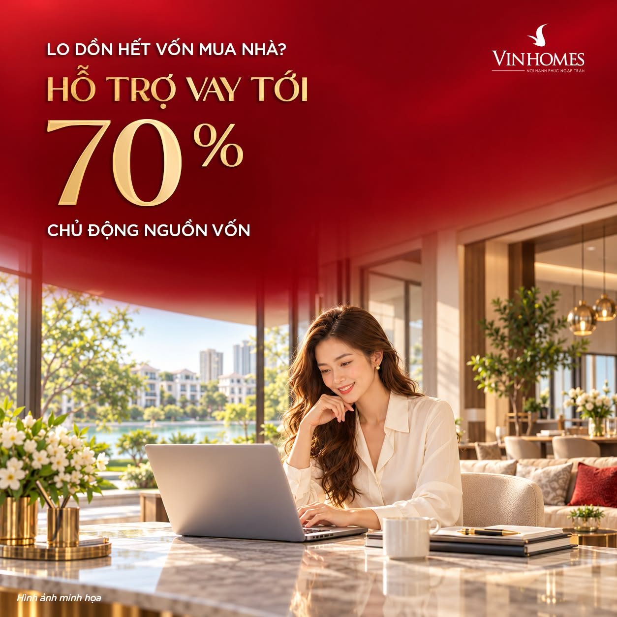 Hỗ trợ vay tới 70% – Vinhomes Green Paradise