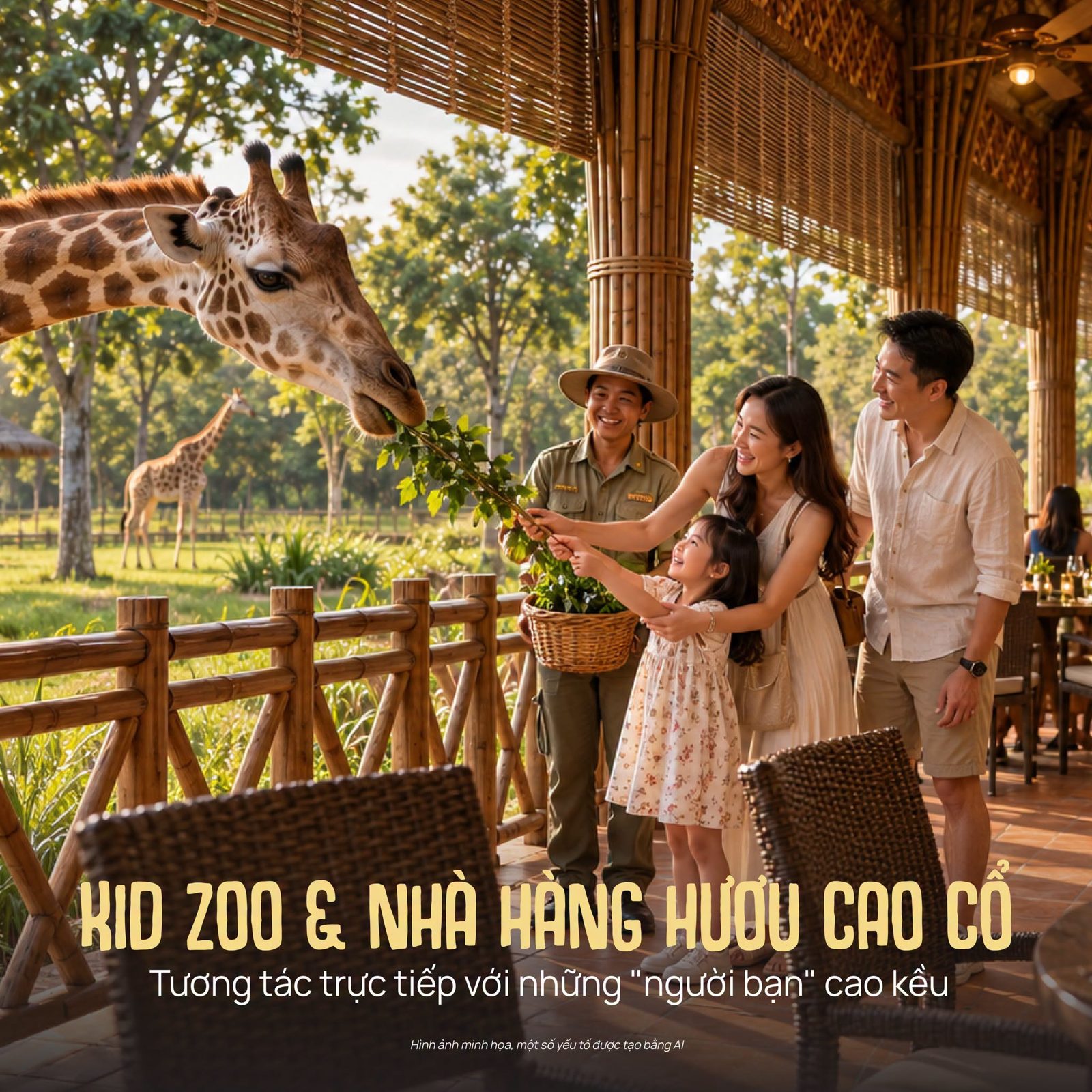 Kid Zoo và nhà hàng hươu cao cổ – Vinhomes Green Paradise