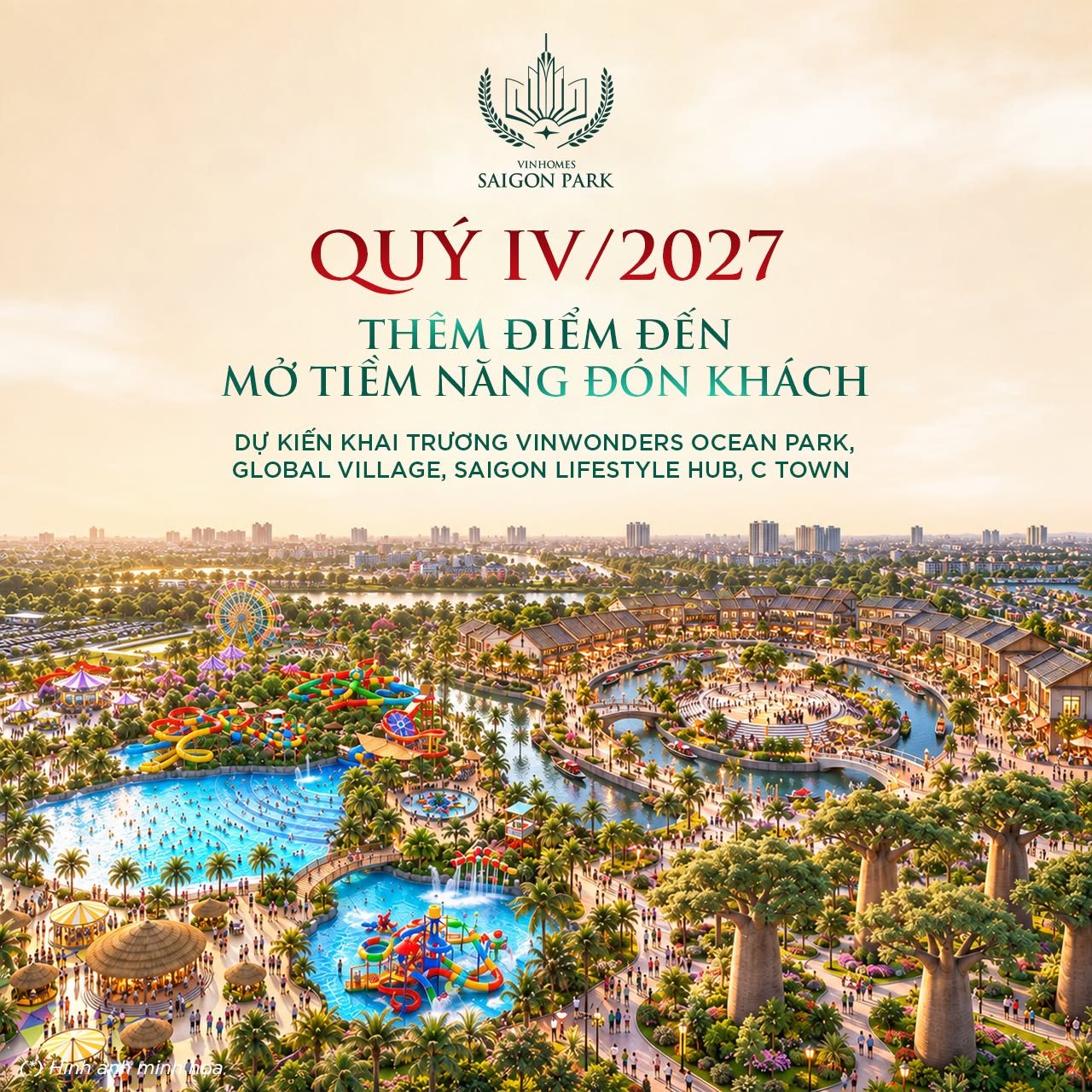 Tiện ích mở cửa quý IV/2027
