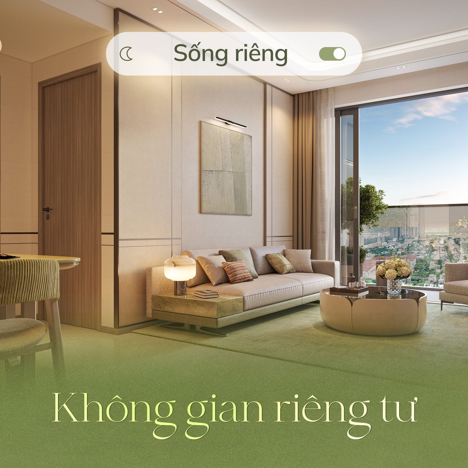 Không gian riêng tư trong căn hộ