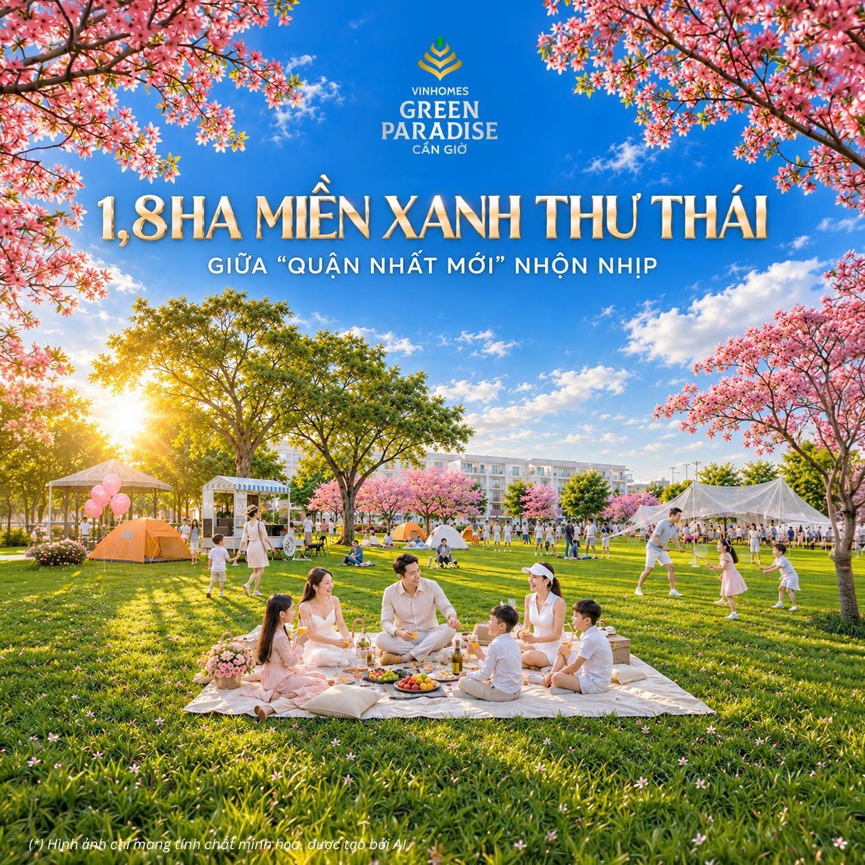 Gia đình picnic trong công viên tại Vịnh Tiên