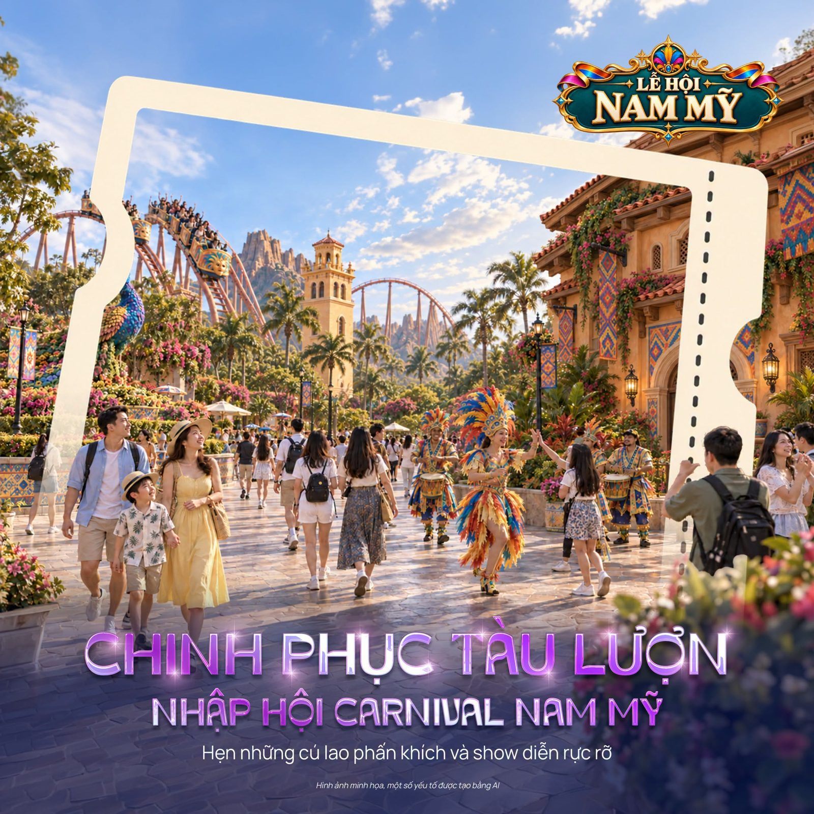 Carnival Nam Mỹ tại VinWonders Cần Giờ – Vinhomes Green Paradise