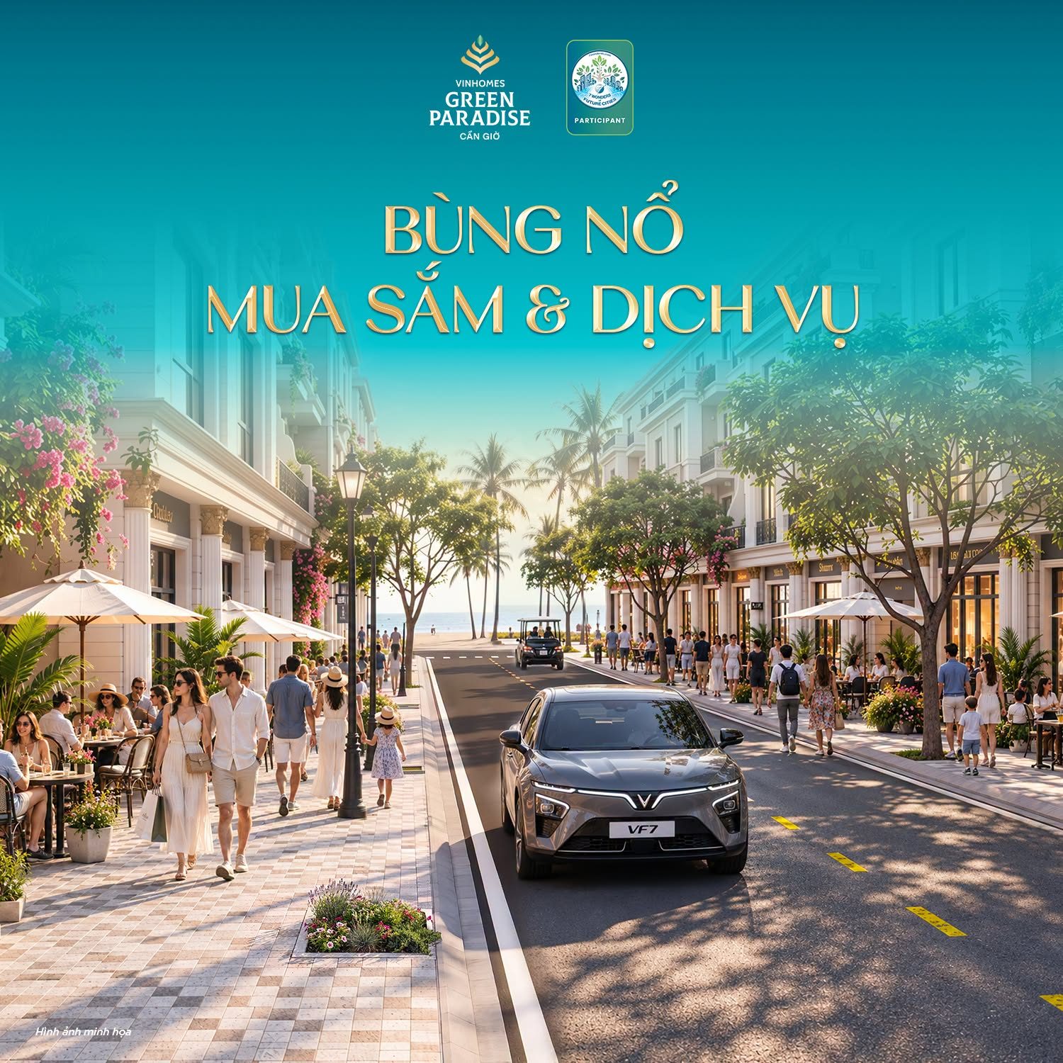 Tuyến phố mua sắm, dịch vụ Vịnh Tiên – Vinhomes Green Paradise