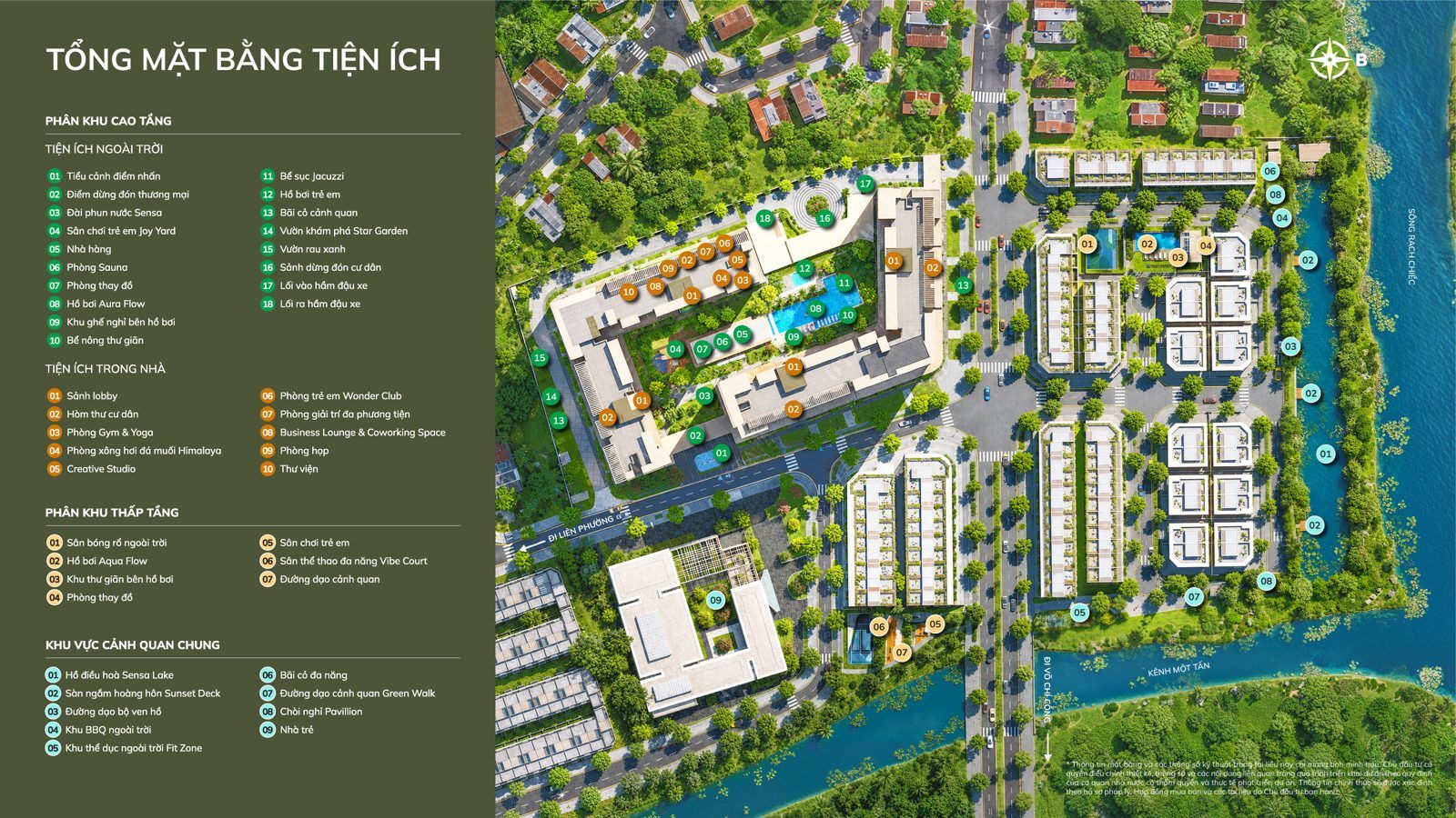 Tổng mặt bằng tiện ích Imperia Sensa Park