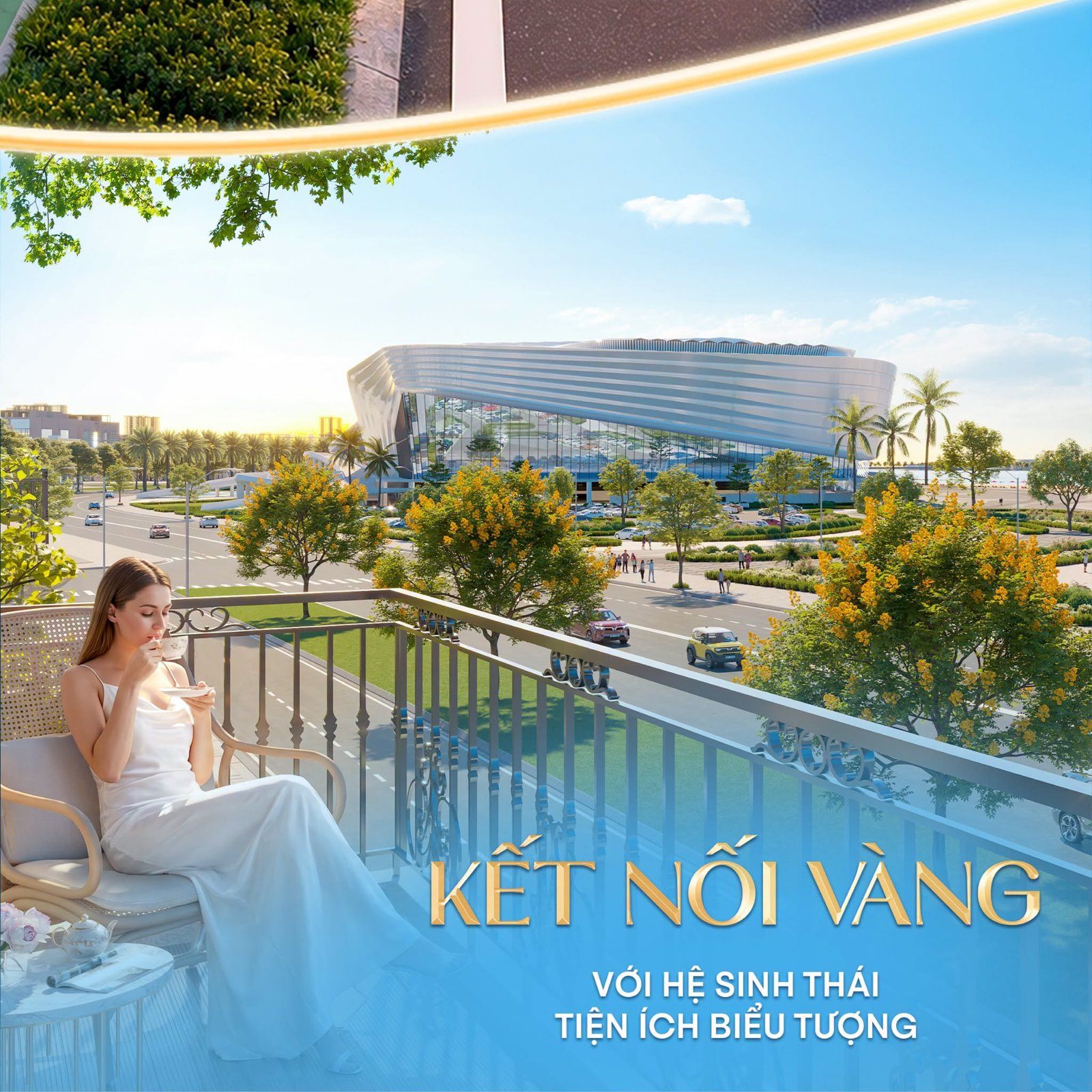 Nhà liền kề Vịnh Tiên trên trục kết nối – Vinhomes Green Paradise