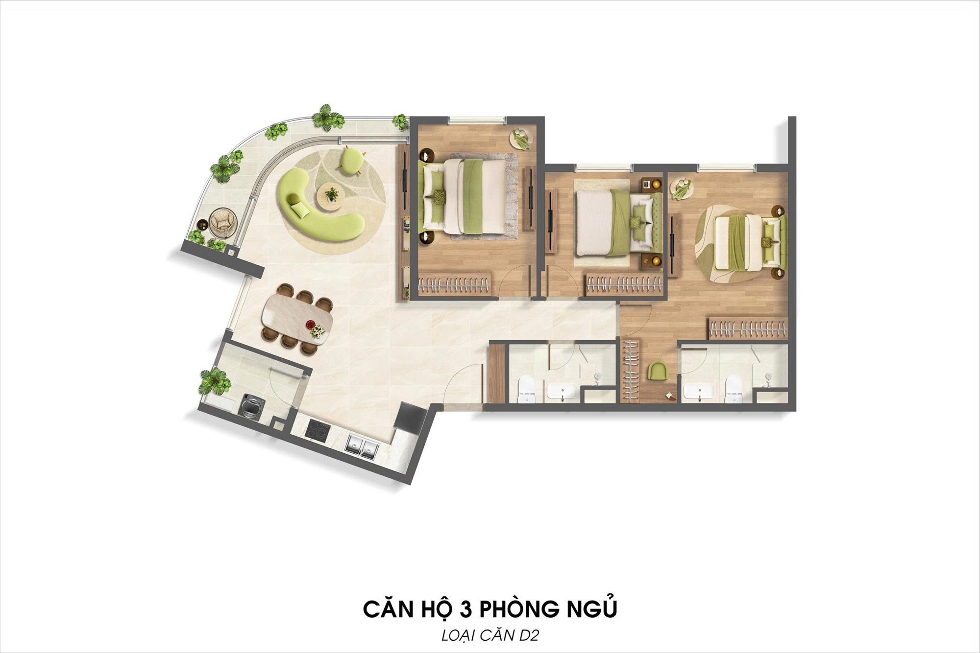 Layout căn 3pn-D2-104m2 Căn 3pn, 104m2 - Imperia Sensa Park