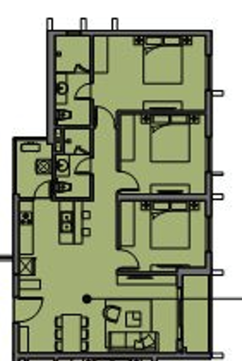 Layout căn 3pn-E3-104m2 Căn 3pn,104m2 - Imperia Sensa Park