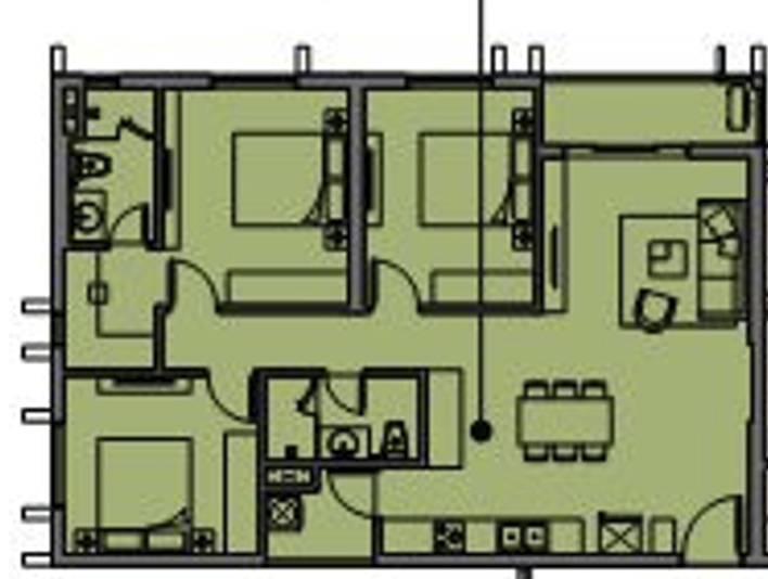 Layout căn 3pn-E1-104m Căn 3pn, 104m2 - Imperia Sensa Park